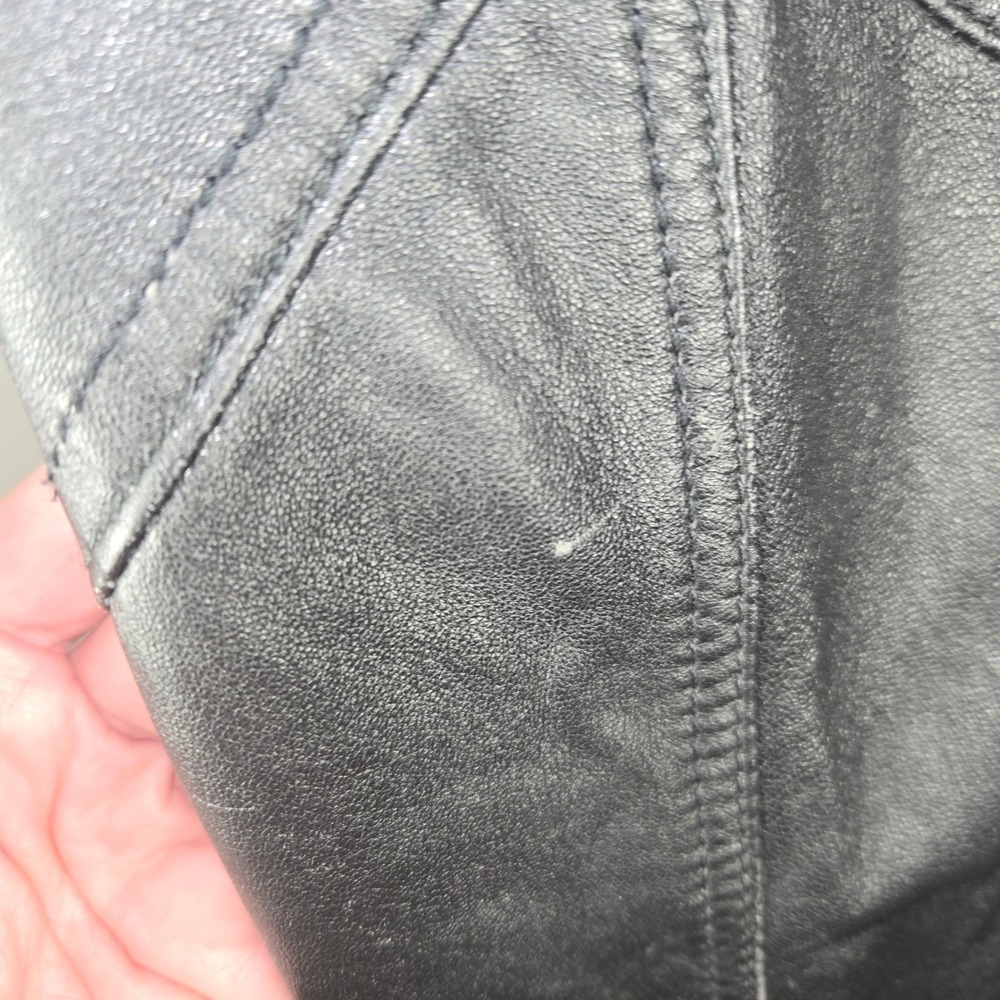 Bally Leather Jacket Men 40 Made Italy Black Tan Trim Moto Bomber Luxury Rare‎ - Picture 16 of 16